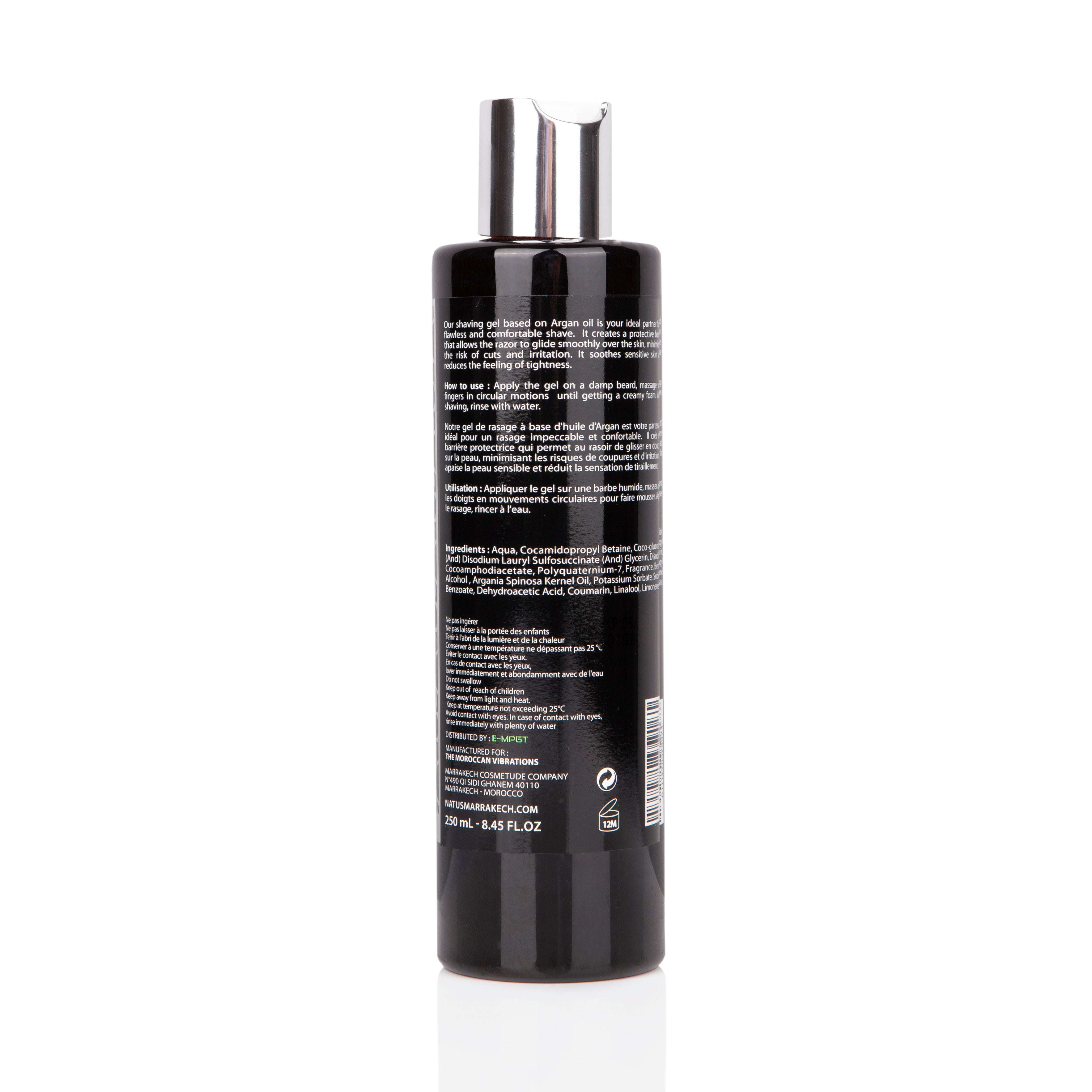 Fortifying treatment shampoo with argan oil & rosemary - MEN - 250ML / 8,45 FL OZ - The Moroccan Vibrations