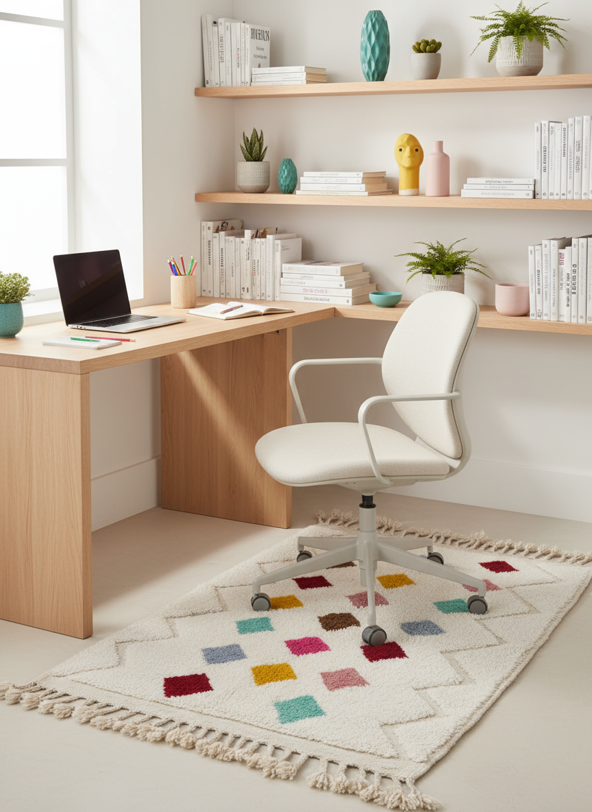 Tapis Azilal Marocain en Laine – Tissé à la Main par Artisans Berbères (Approx 39x59/100 x 150 cm) - The Moroccan Vibrations