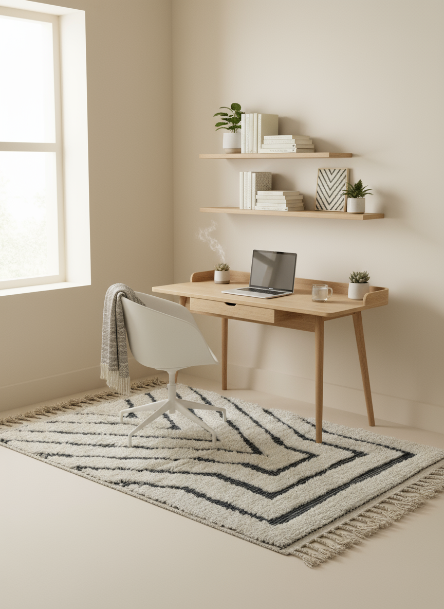 Tapis Azilal Marocain en Laine – Tissé à la Main par Artisans Berbères (Approx 39x59/100 x 150 cm) - The Moroccan Vibrations