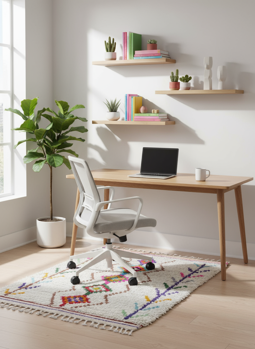 Tapis Azilal Marocain en Laine – Tissé à la Main par Artisans Berbères (Approx 39x59/100 x 150 cm) - The Moroccan Vibrations