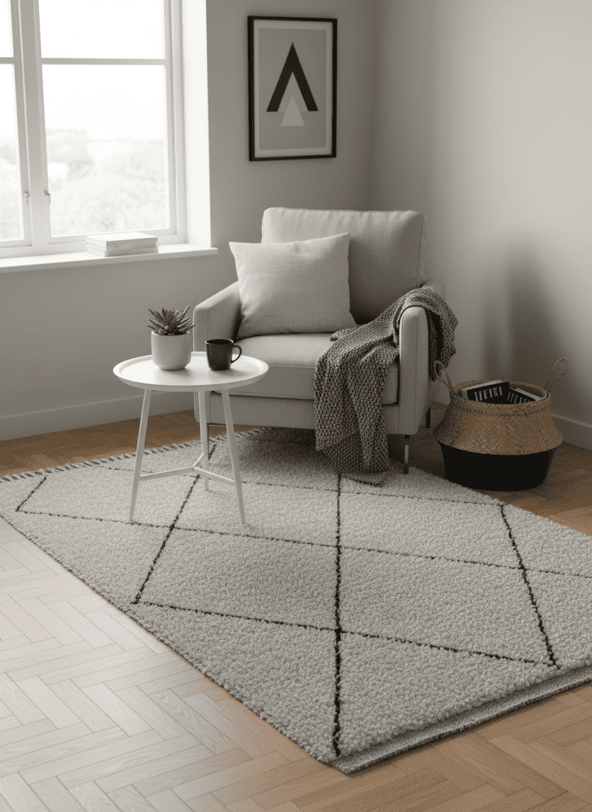 Tappeto marocchino Azilal in lana – Tessuto a mano da artigiani berberi (Circa 39x59 inch / 100 x 150 cm)