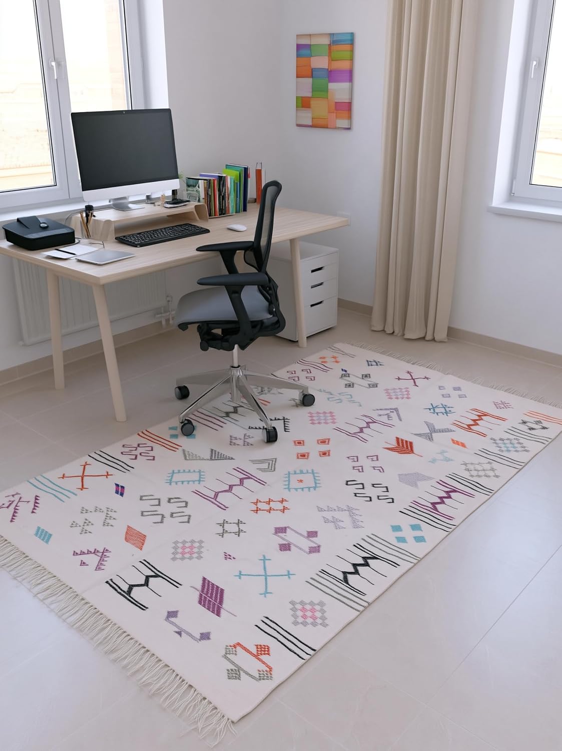 Tapis Azilal écru – photo 3