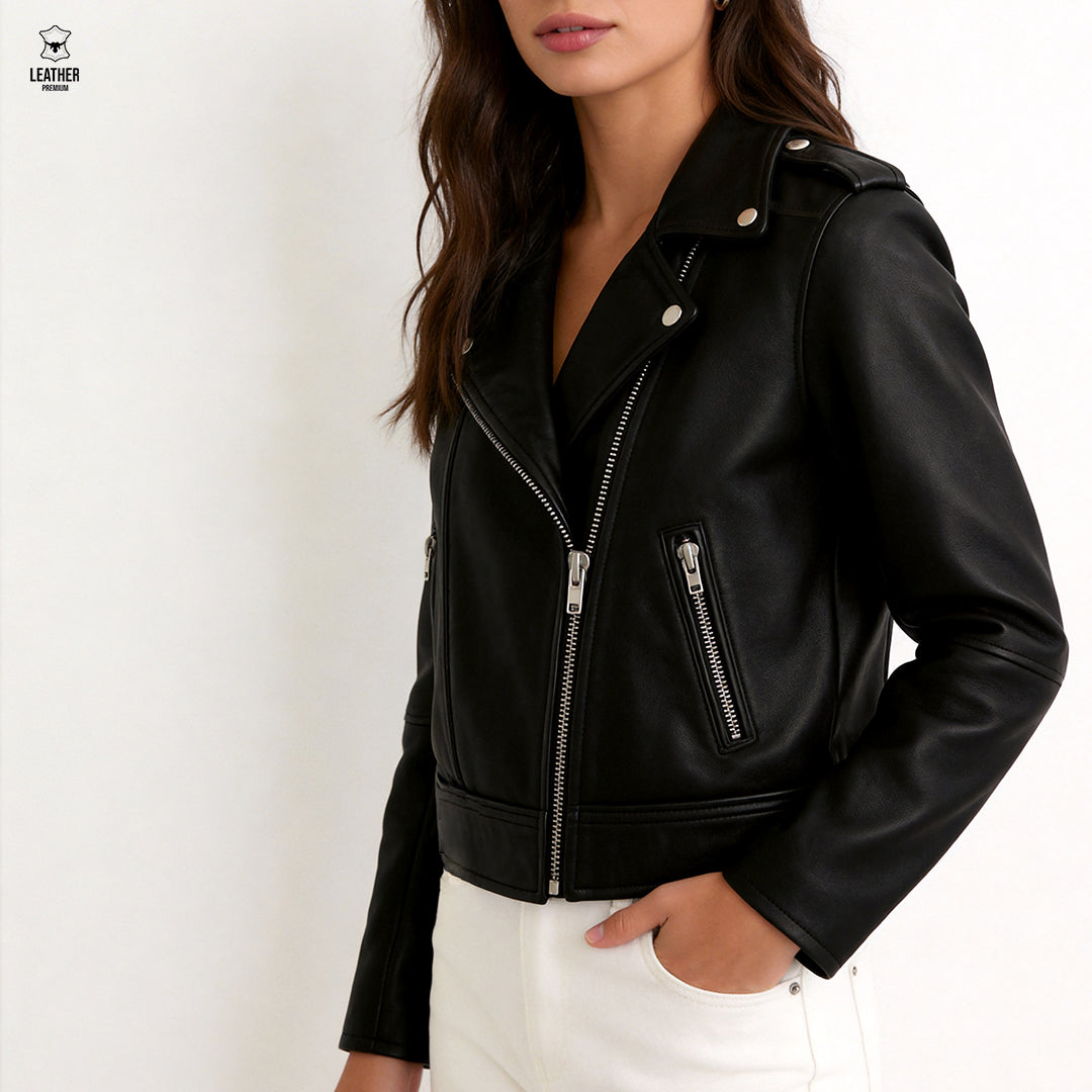 L’Icône Noire — Perfecto en Cuir Véritable