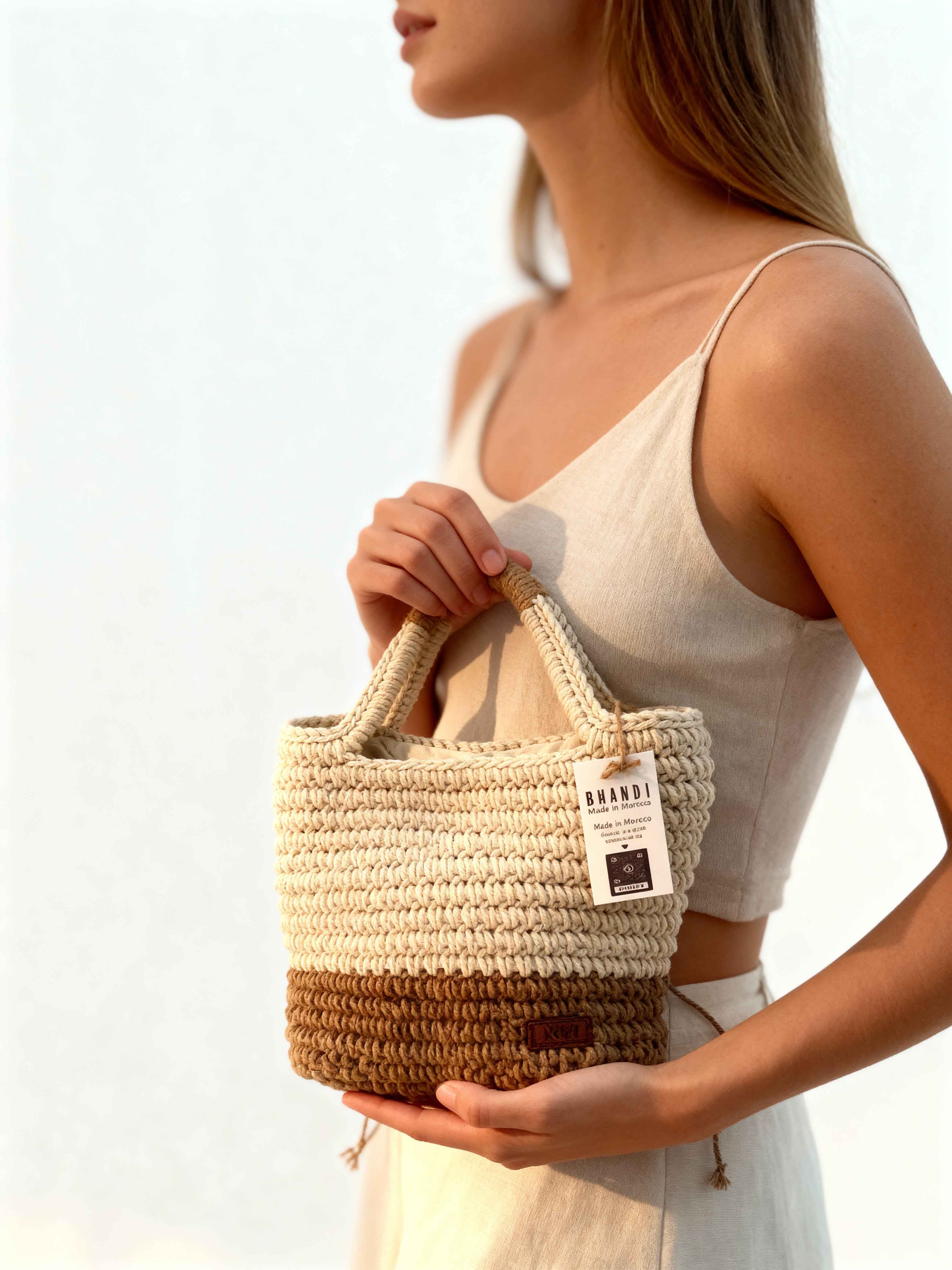 Ensemble "Goffa Top Handle" Blanc – Sac à main & Pochette assortie + accessoires