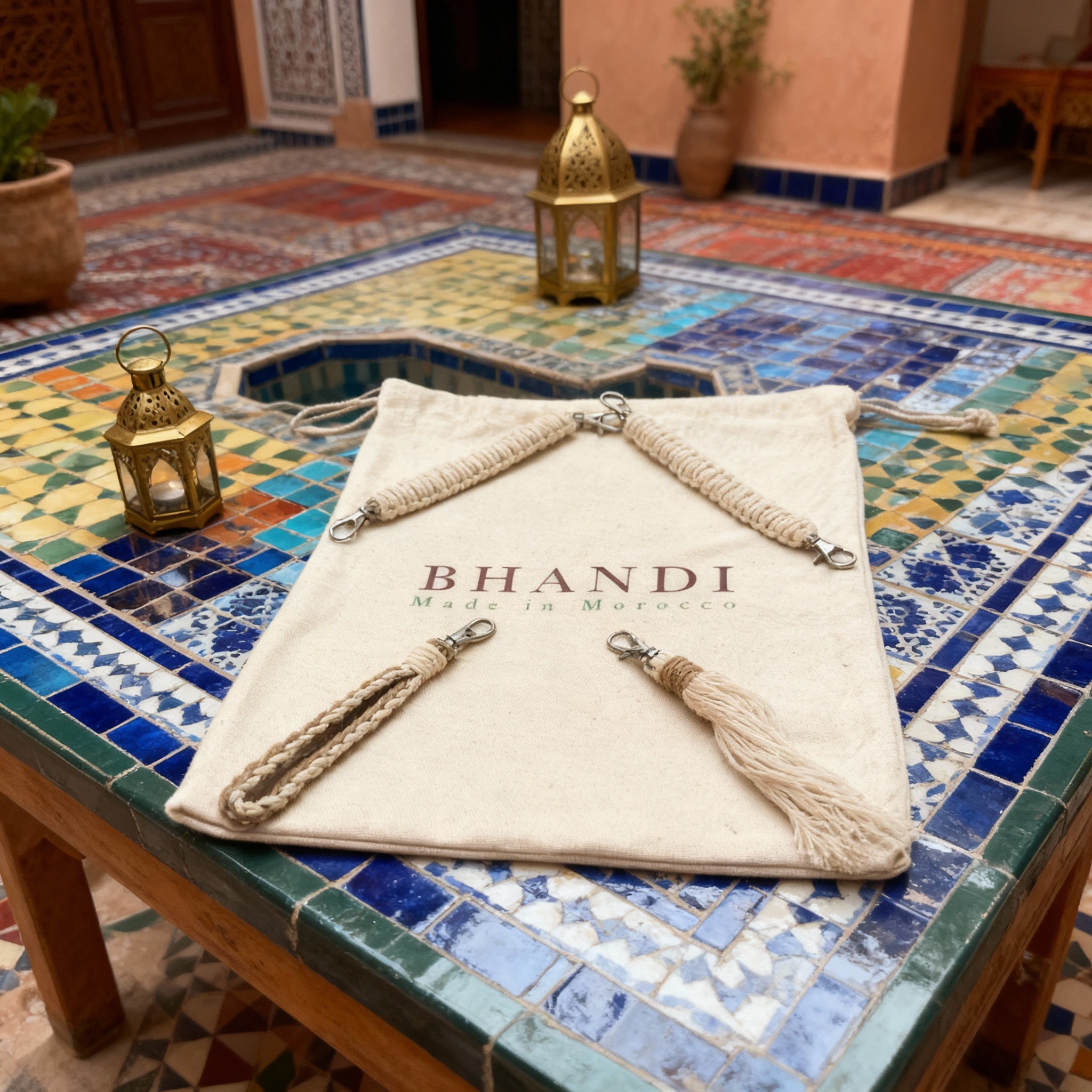 Ensemble "Goffa Buck" Blanc – Sac à main & Pochette assortie + accessoires