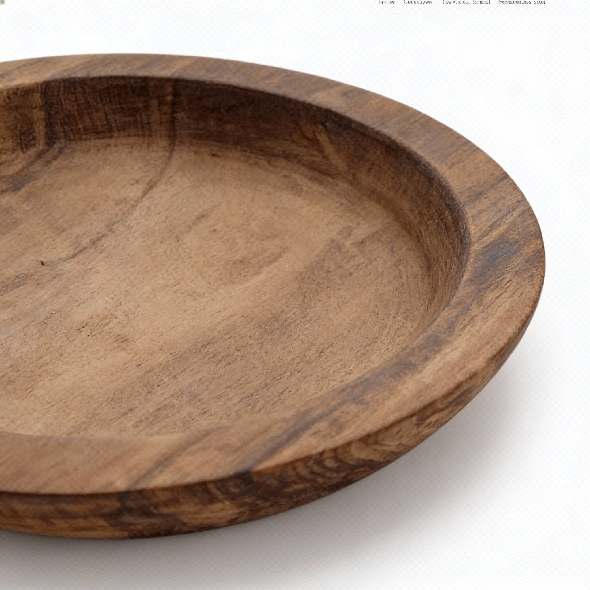Set de 4 Assiettes creuses Bois de Noyer 25 cm - The Moroccan Vibrations