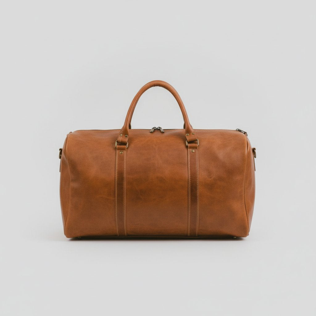 Sac de Voyage en Cuir Marron 56 cm
