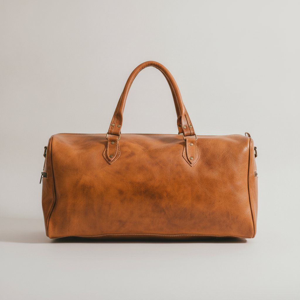 Sac de Voyage en Cuir Marron 56 cm
