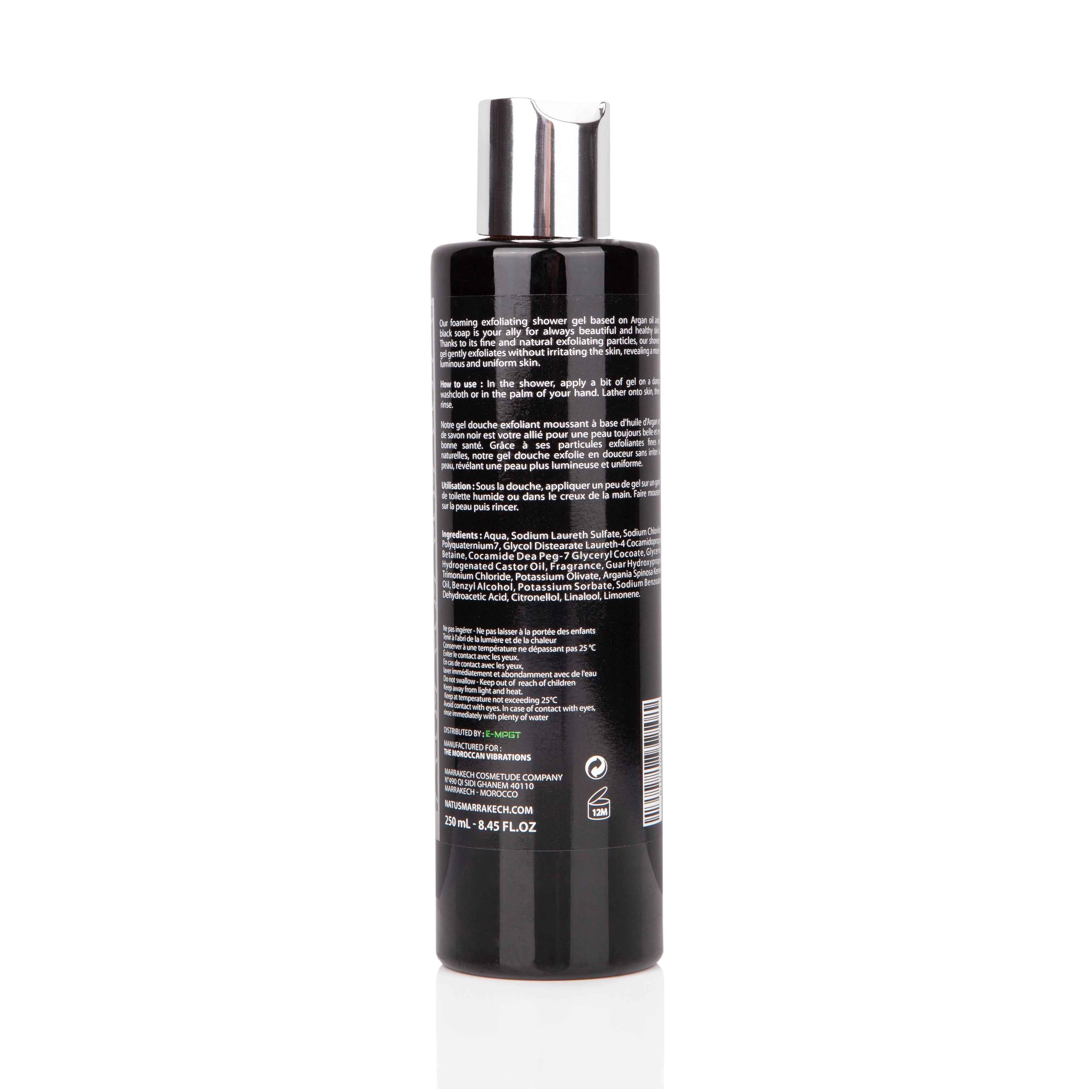 Foaming exfoliating shower gel with argan oil & blossom black soap™ - MEN - 250ML / 8,45 FL OZ