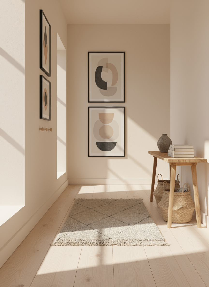 모로코 아질랄 울 카펫 – 베르베르 장인이 손으로 짠 (약 39x59 / 100x150 cm)