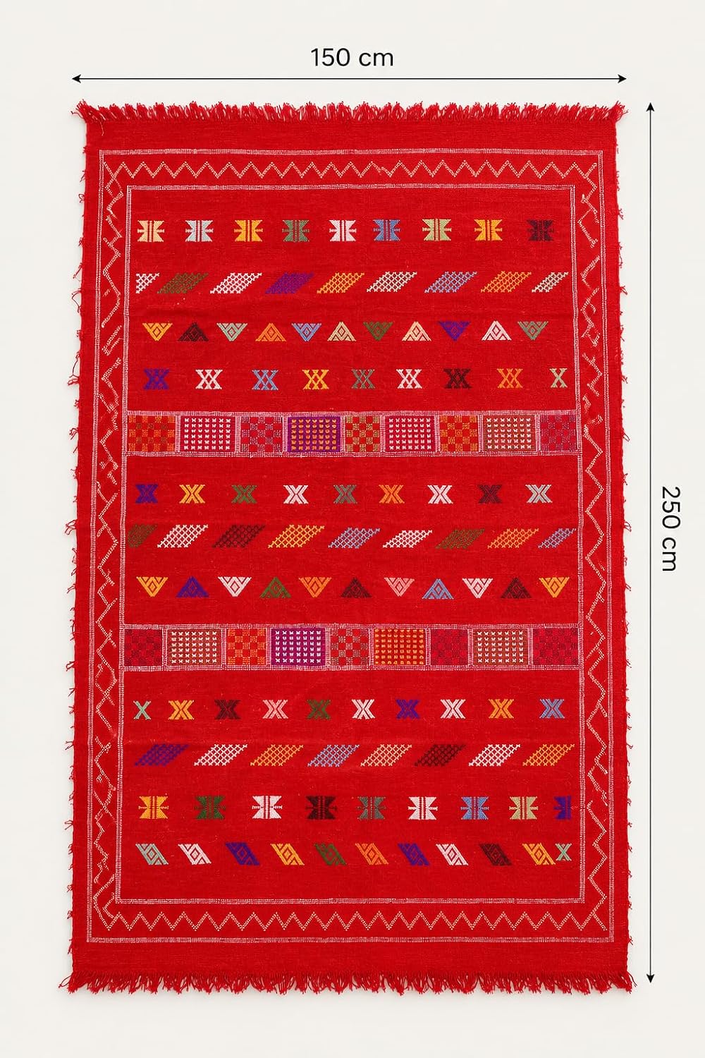 Tapis berbère rouge vif – photo 2