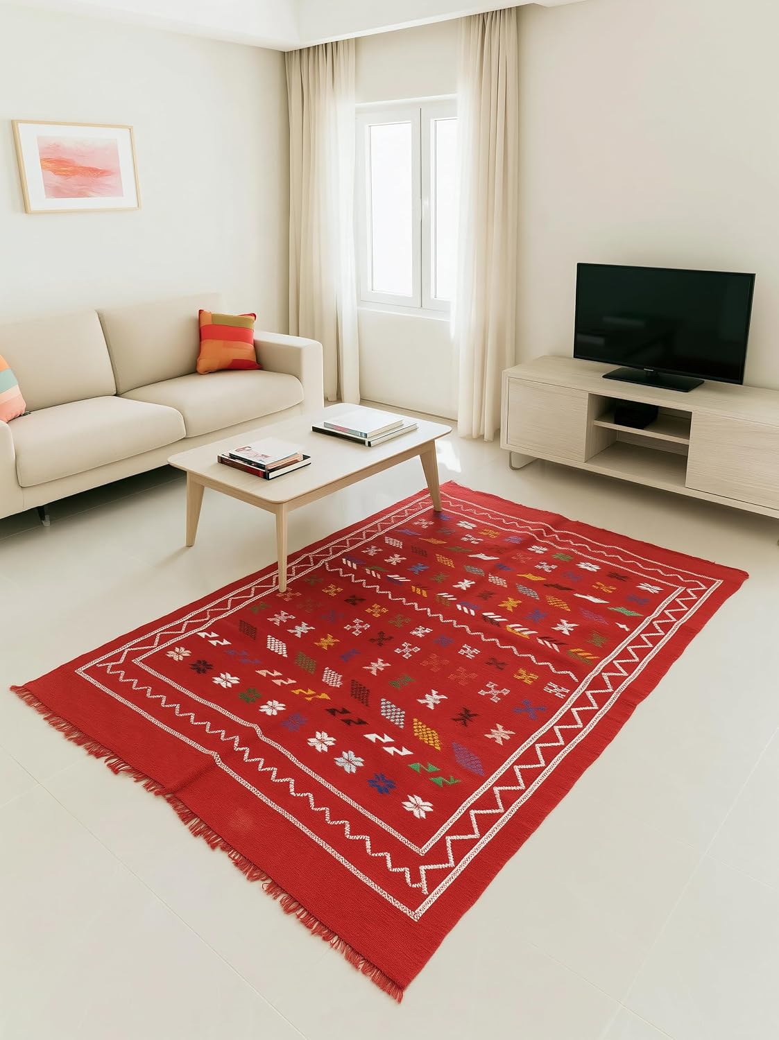 Kilim marocain rouge – photo 1