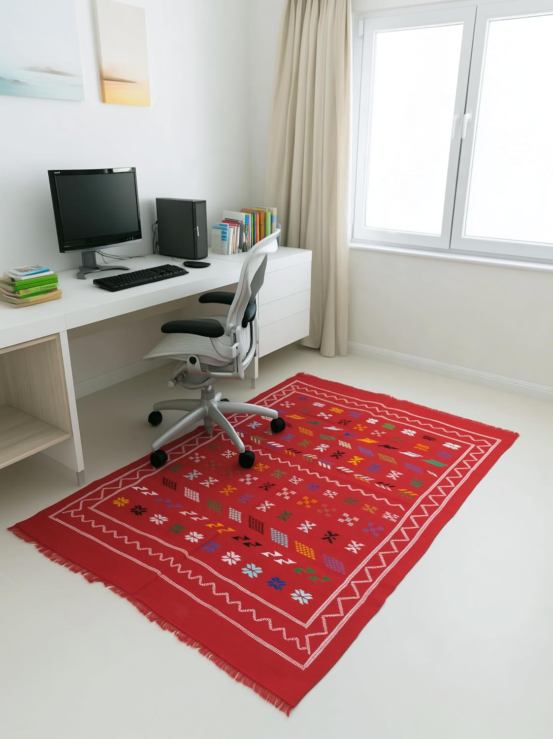 Kilim marocain rouge – photo 2