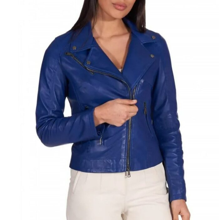 Électrique — Perfecto Cuir Bleu Cobalt