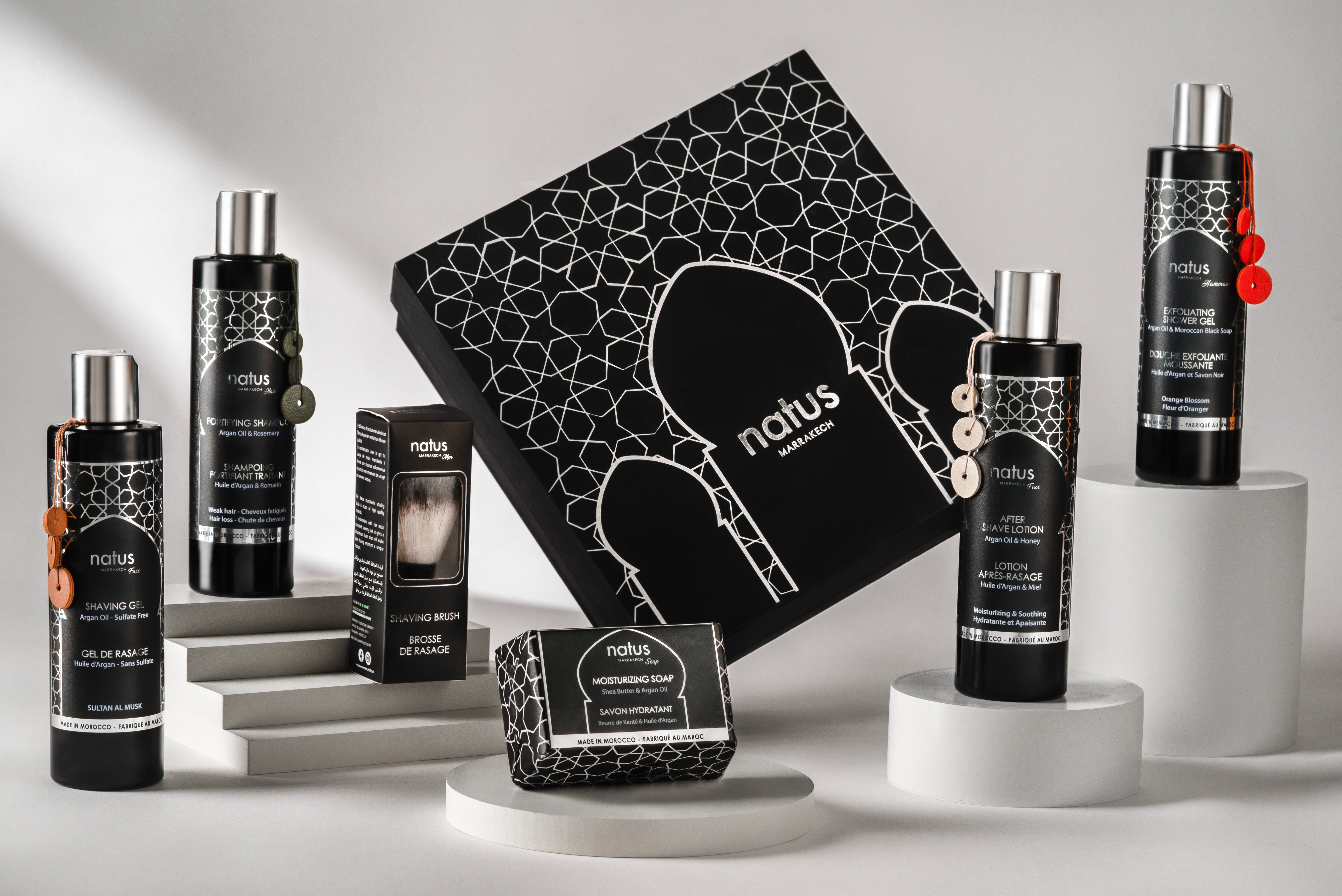 Coffret de Soin Homme de Luxe à l’Huile d’Argan Natus MARRAKECH – Vegan & Naturel
