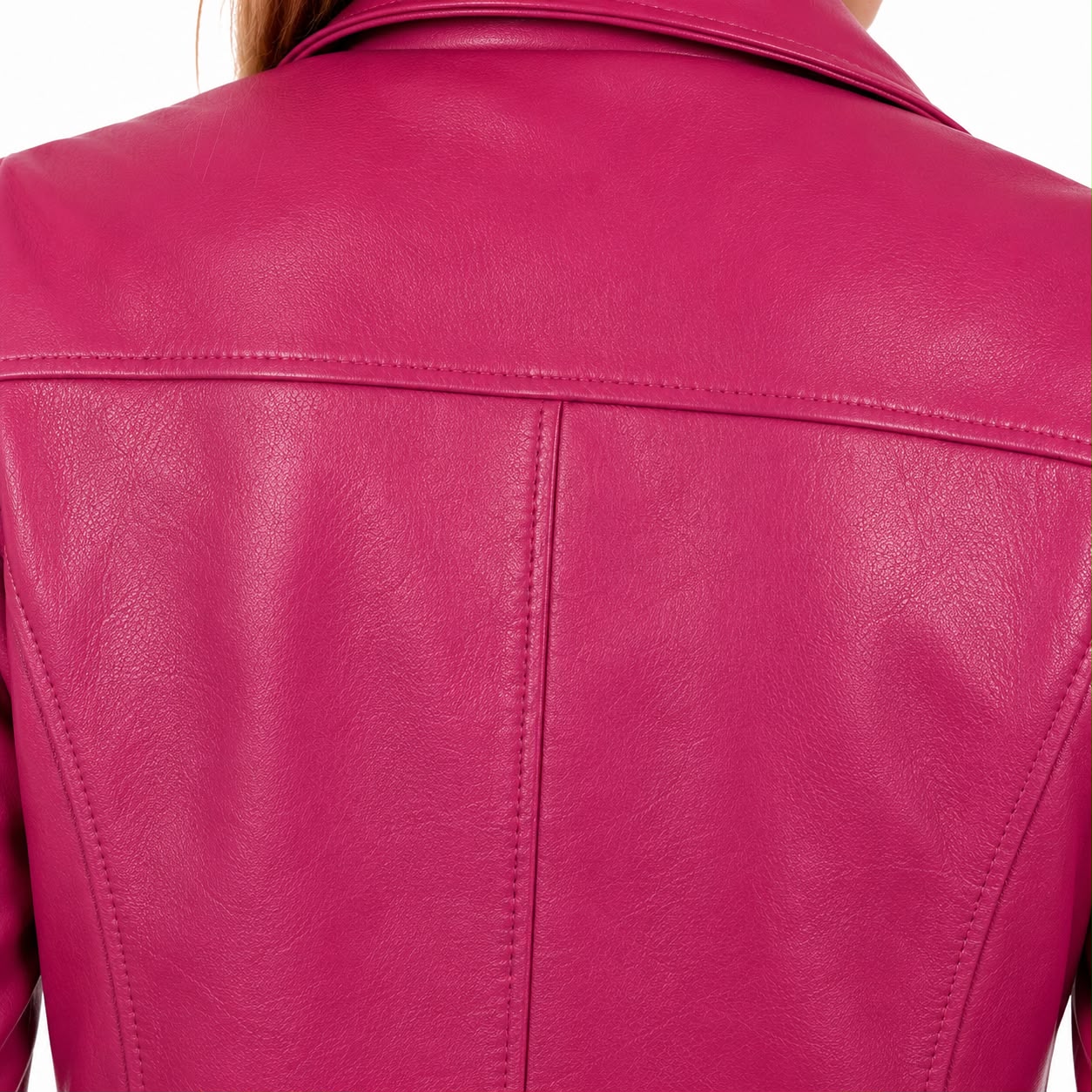 Perfecto Femme en Cuir d’Agneau Rose Fuchsia, Veste Biker