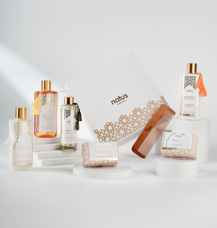 The Moroccan Vibrations – Natus MARRAKECH – Beauty Set with Argan Oil – Moroccan Natural Skincare – Women – Vegan & Handmade