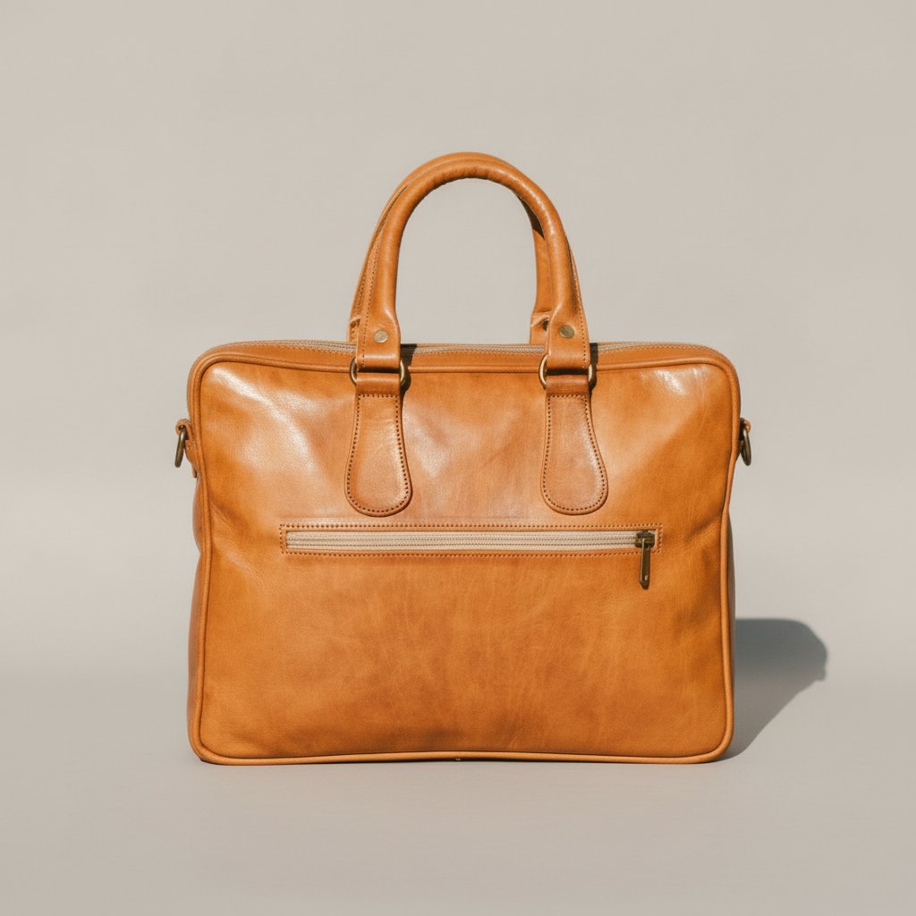 Cartable en Cuir Marron pour Ordinateur Portable 12 Pouces
