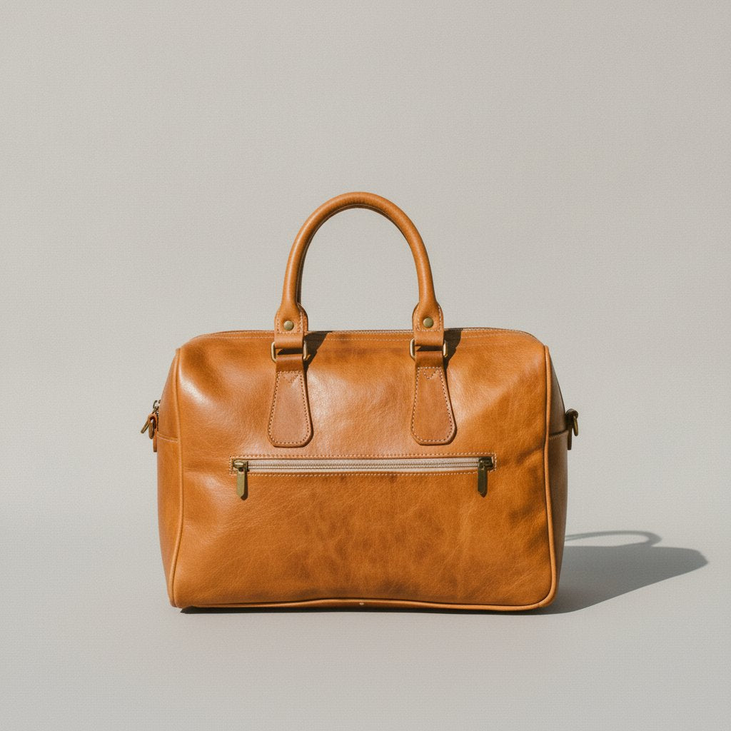 Cartable en Cuir Marron pour Ordinateur Portable 12 Pouces