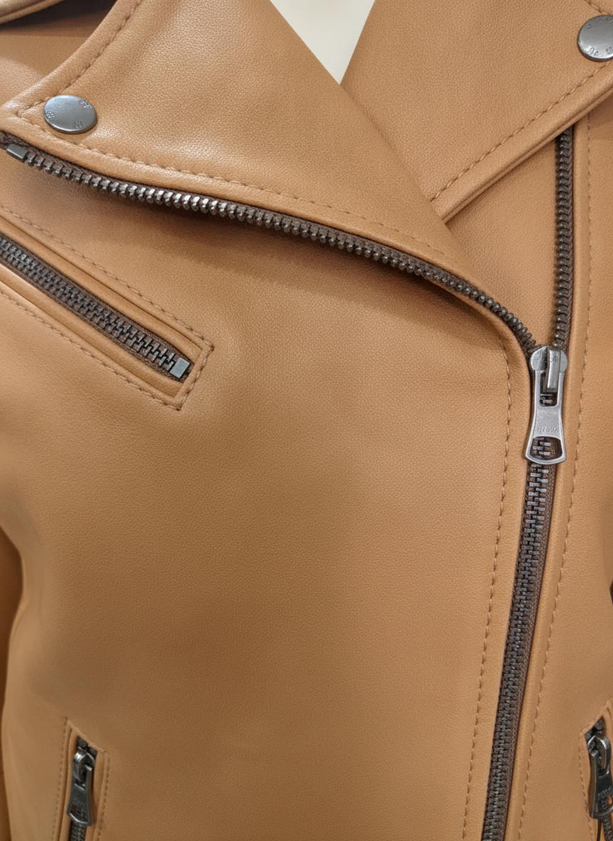 Blouson Cuir Femme Camel Perfecto Cowgirl – Orgacuir