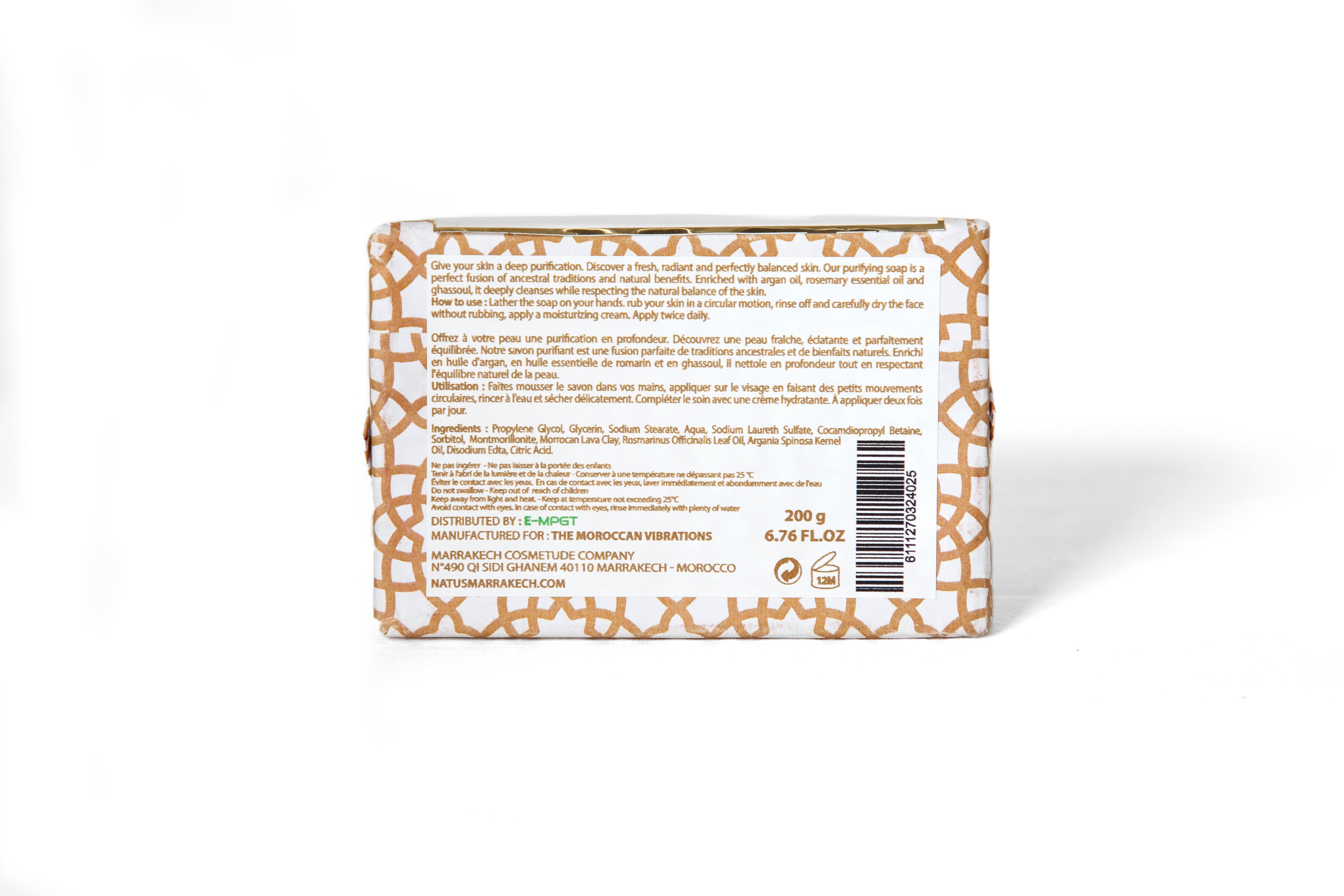 Savon purifiant au romarin et au ghassoul™ – Femme – 200 g