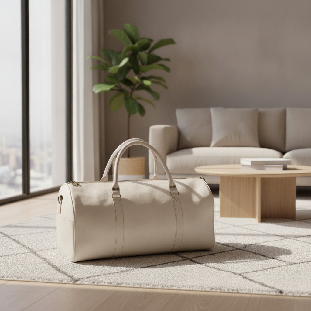 Sac de Voyage Polochon en Cuir 50 cm